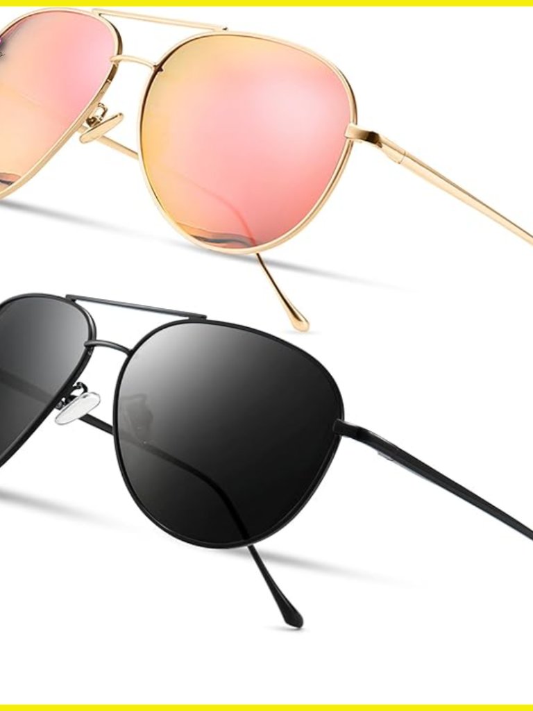 Oversized Aviator Sunglasses Polarized Mirrored Lens Lightweight Classic Chic